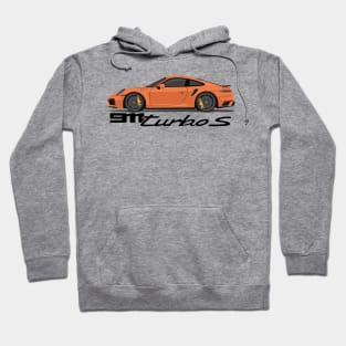 supercar 911 turbo s 992 orange Hoodie